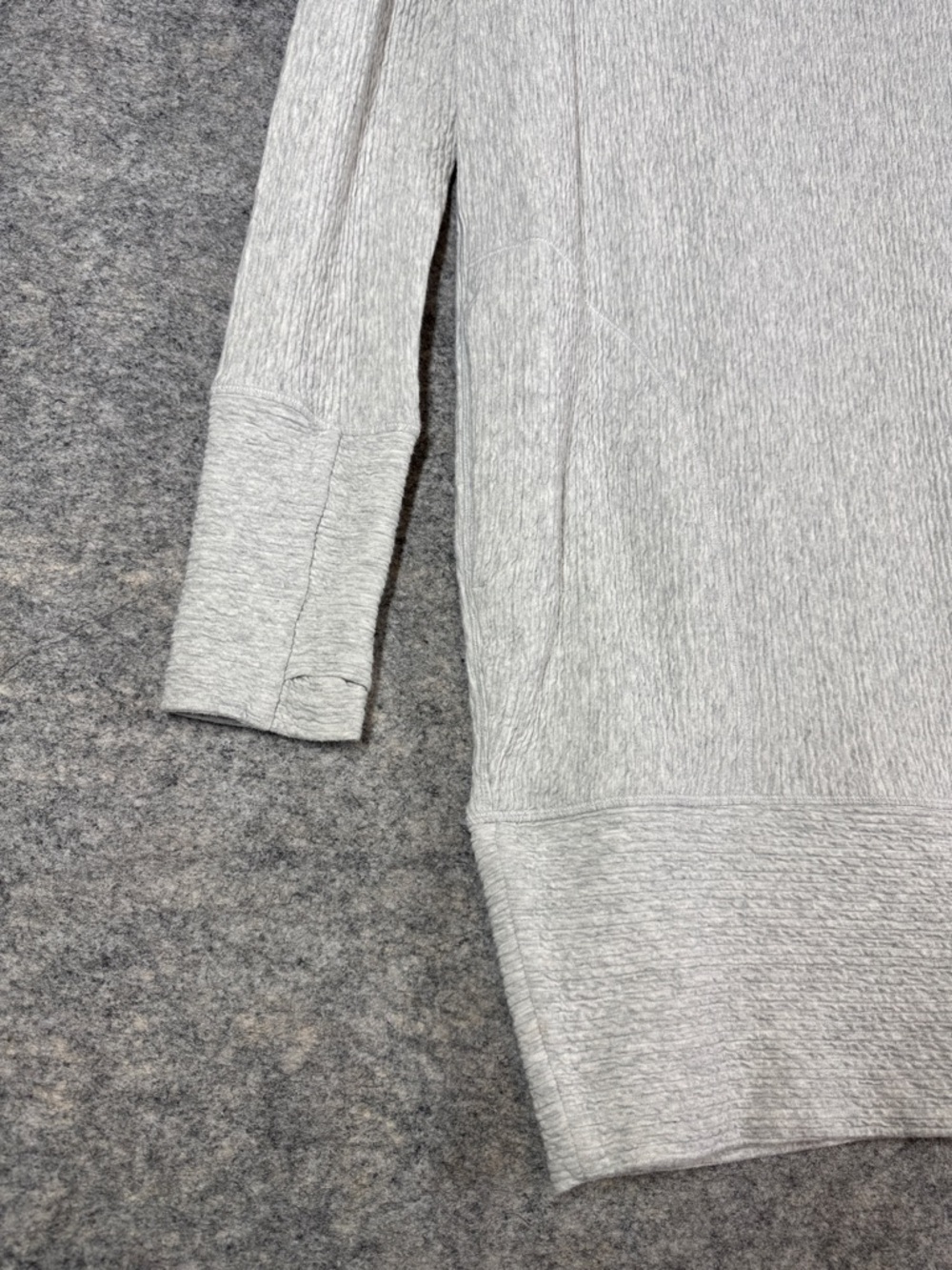 Lululemon Along the Way Dress Light Gray Cowl Neck Sweater Dress Ribbed Slouchy - Picture 5 of 14